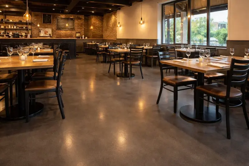 Commercial epoxy floor restaurant Palm Beach County FL