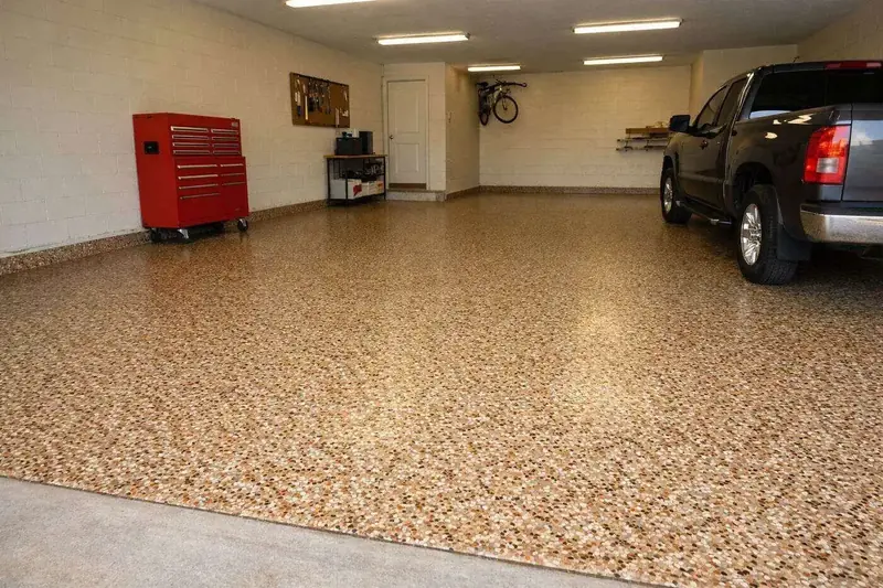 Flake epoxy garage floor Palm Beach County FL