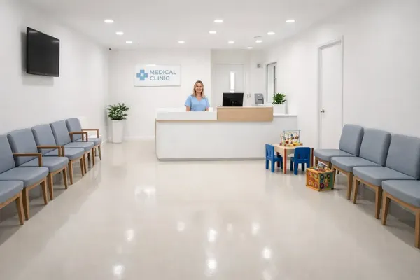 Commercial epoxy floor office building Palm Beach County FL