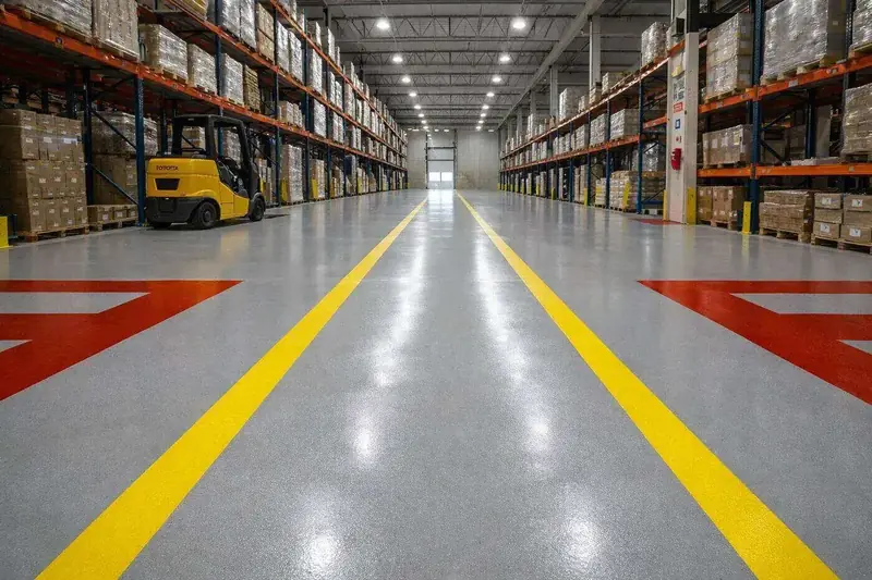Industrial epoxy floor warehouse Palm Beach County Florida