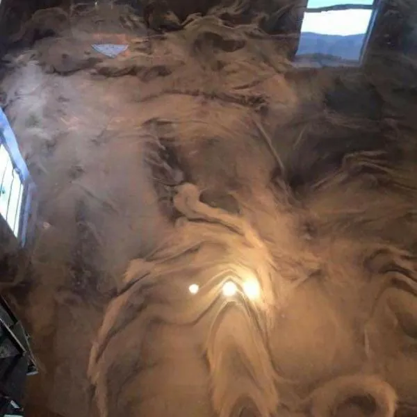 Metallic epoxy floor real Palm Beach County project