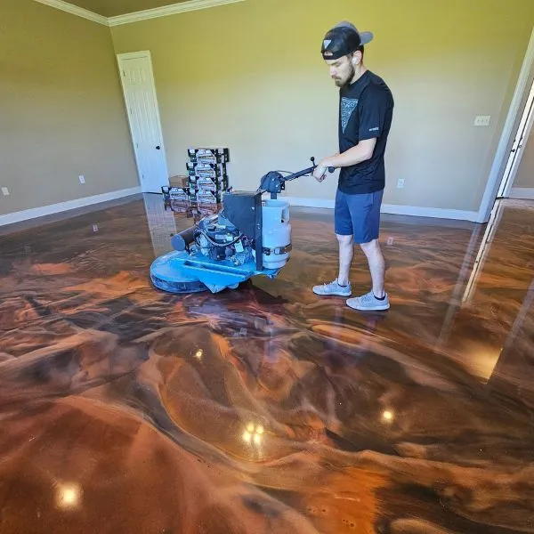 Metallic flooring system Palm Beach County