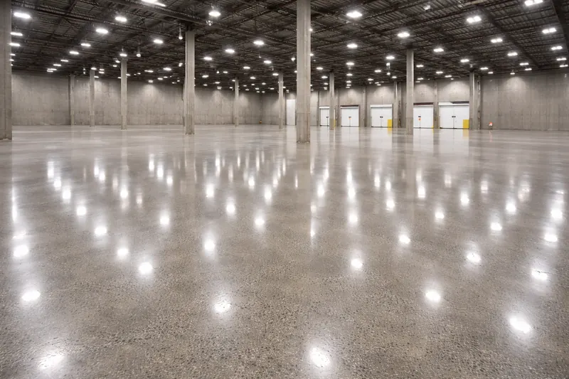 Polished concrete warehouse floor Palm Beach County