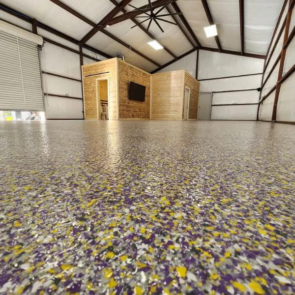 Home interior epoxy floor Palm Beach County