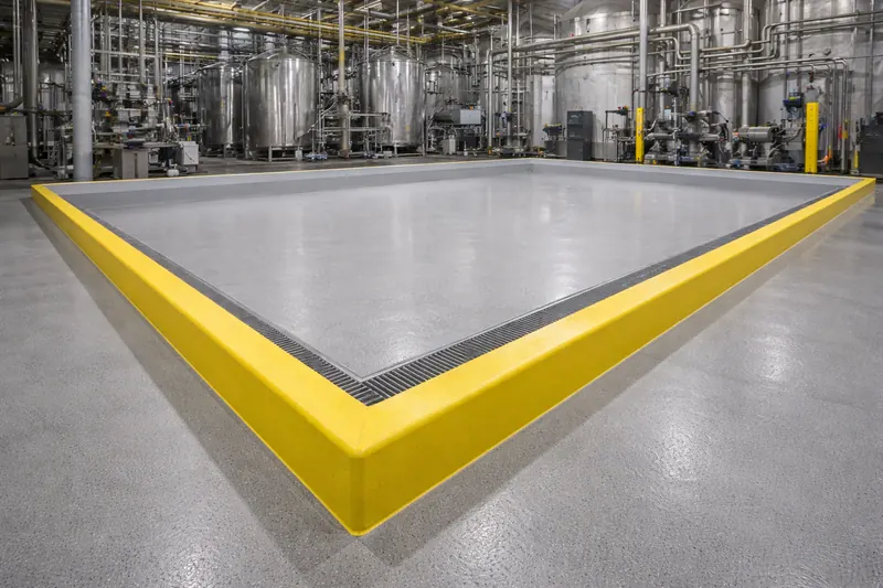 Urethane cement floor coating for industrial facility in Palm Beach County