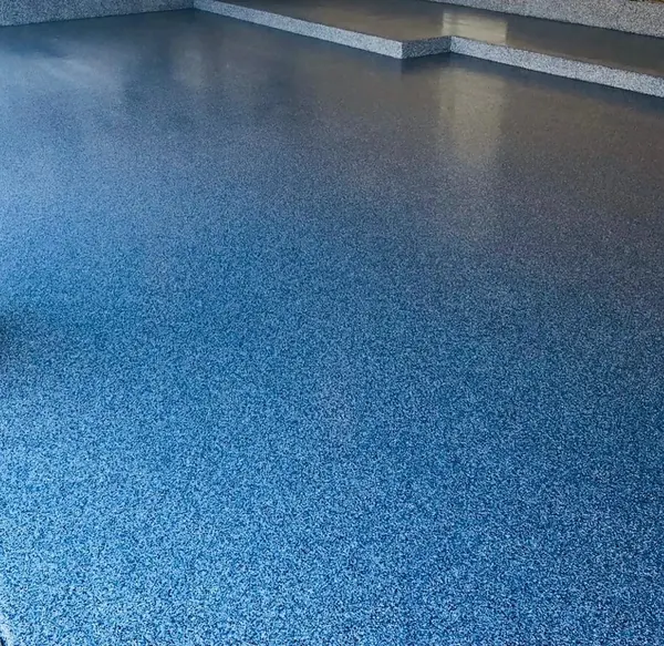 Residential blue flake garage coating Palm Beach County